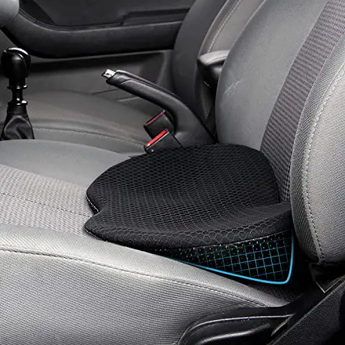 Beraliy Car Seat Cushion, Larger Size Heightening Seat Cushion for Driving  Improve Vision/Posture, Hip/Lower Back Pain Relief Memory Foam Butt Pillow